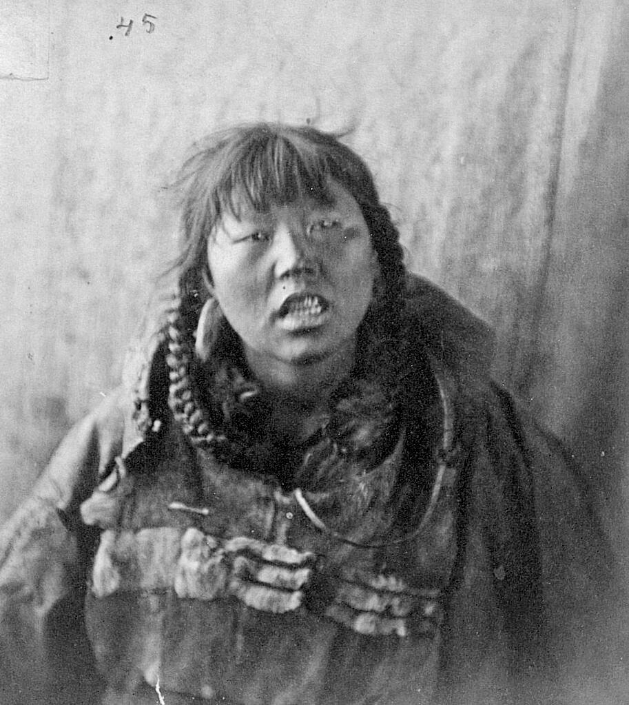 A portrait of a female chukcha, 1878 - 1880.