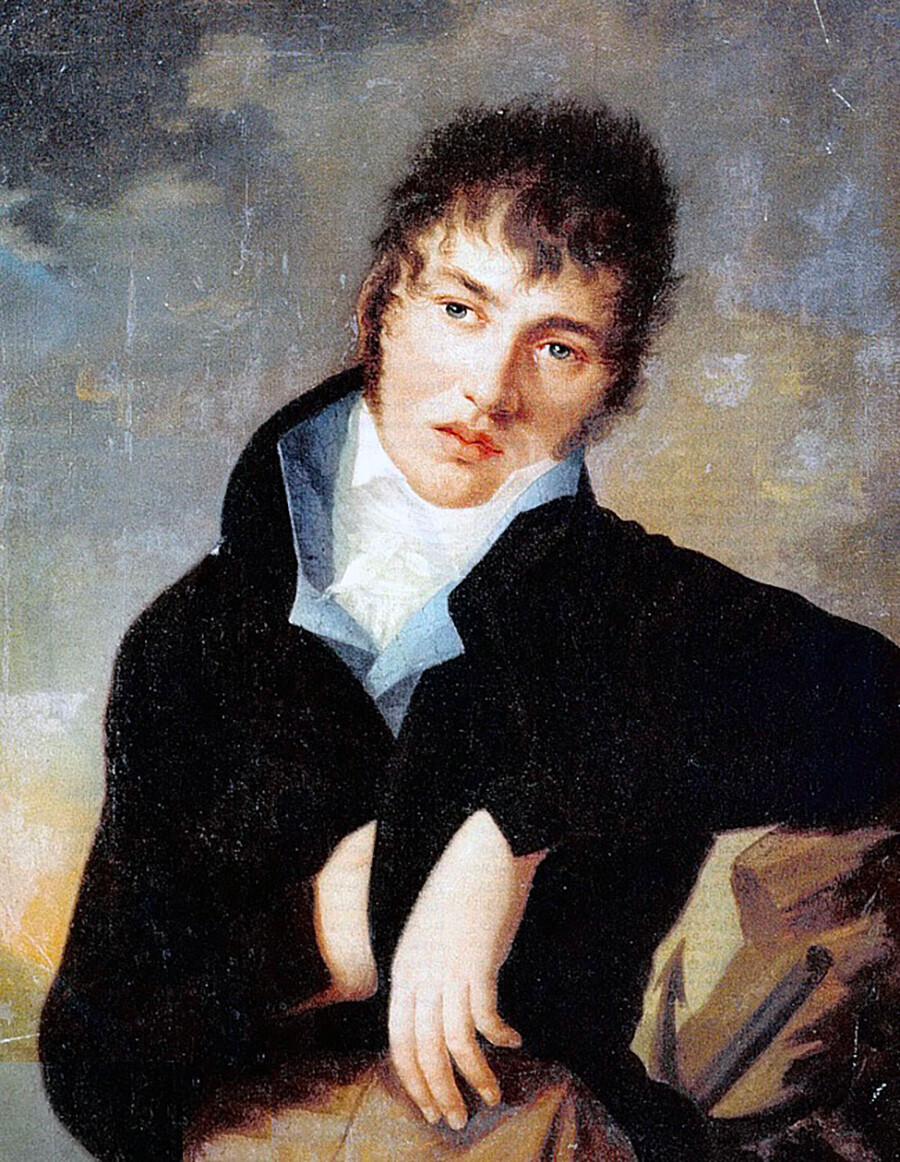 Федор Иванович Толстой в юности, портрет работы неизвестного художника 