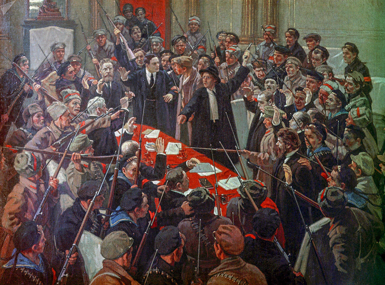 “L’arresto del governo provvisorio nel 1917”, dipinto del 1930