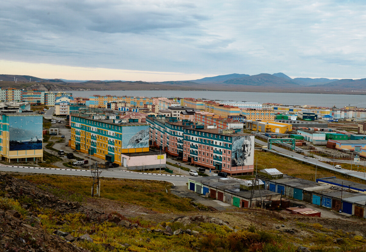 Anadyr, the capital of Chukotka, from above.
