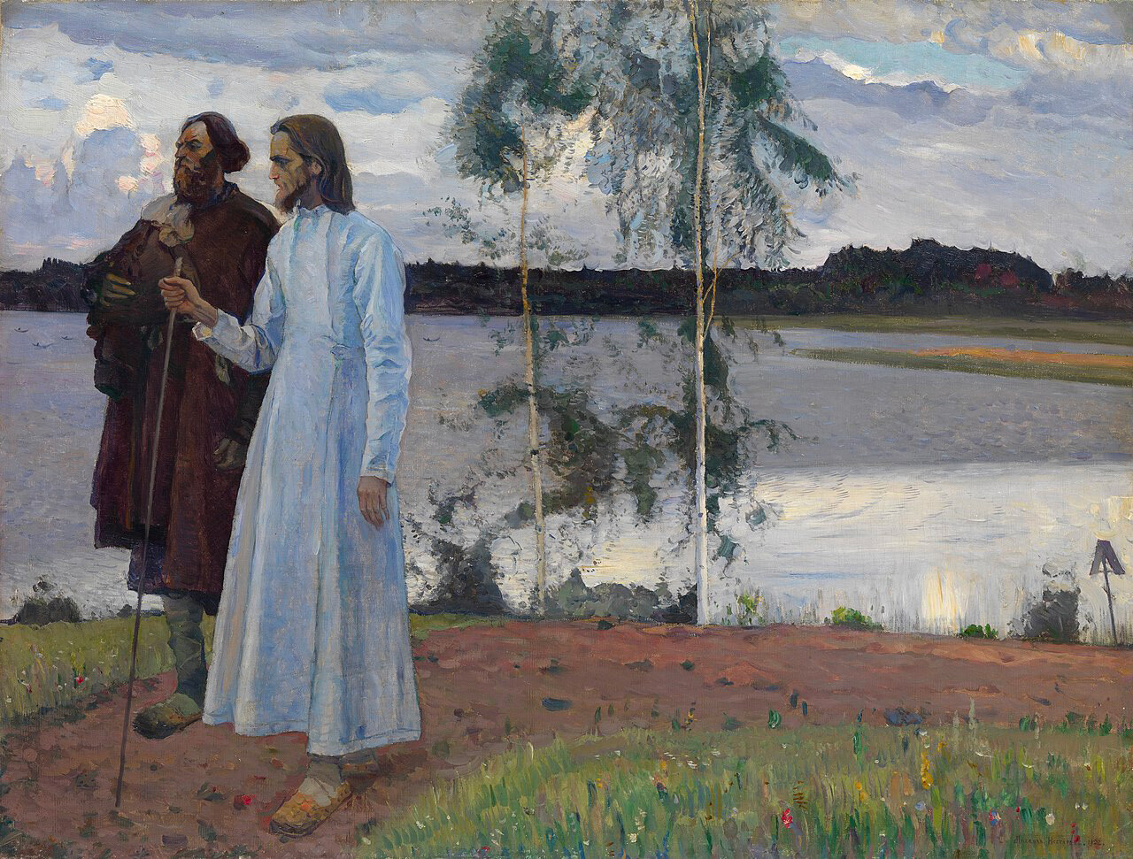 Pèlerins. Au-delà de la Volga, Mikhaïl Nesterov, 1922