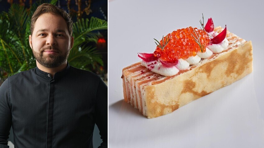 Roman Palkin membagikan resep kue panekuk dengan salmon.