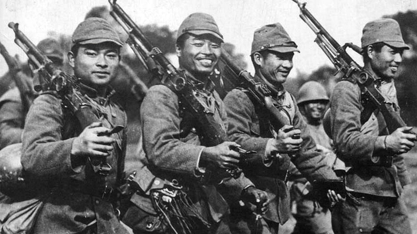 Japanische Soldaten im Jahr 1937.