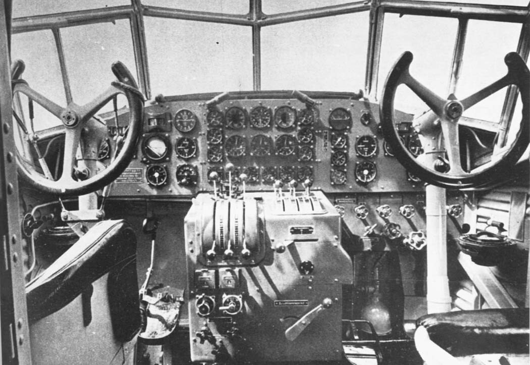 Interior de la cabina de un Ju-52