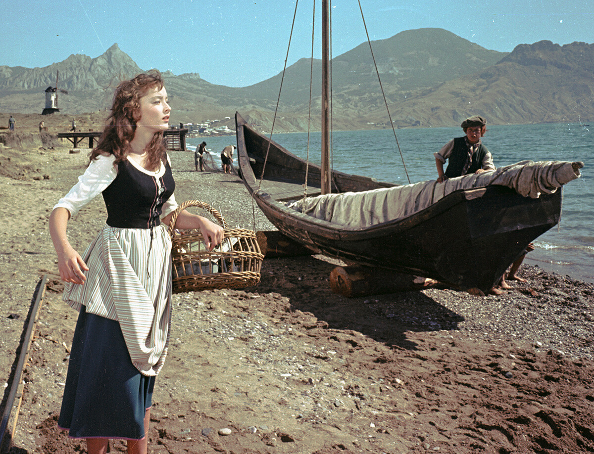 Anastasia Vertinskaya as Assol in the ‘Scarlet Sails’ movie, 1961