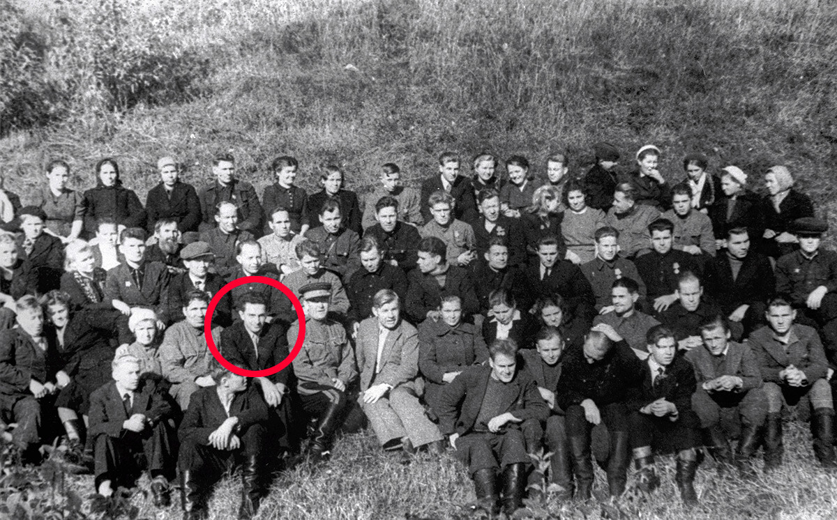 Members of underground organizations in Karelia. Fifth left in second row is Yuri Andropov.