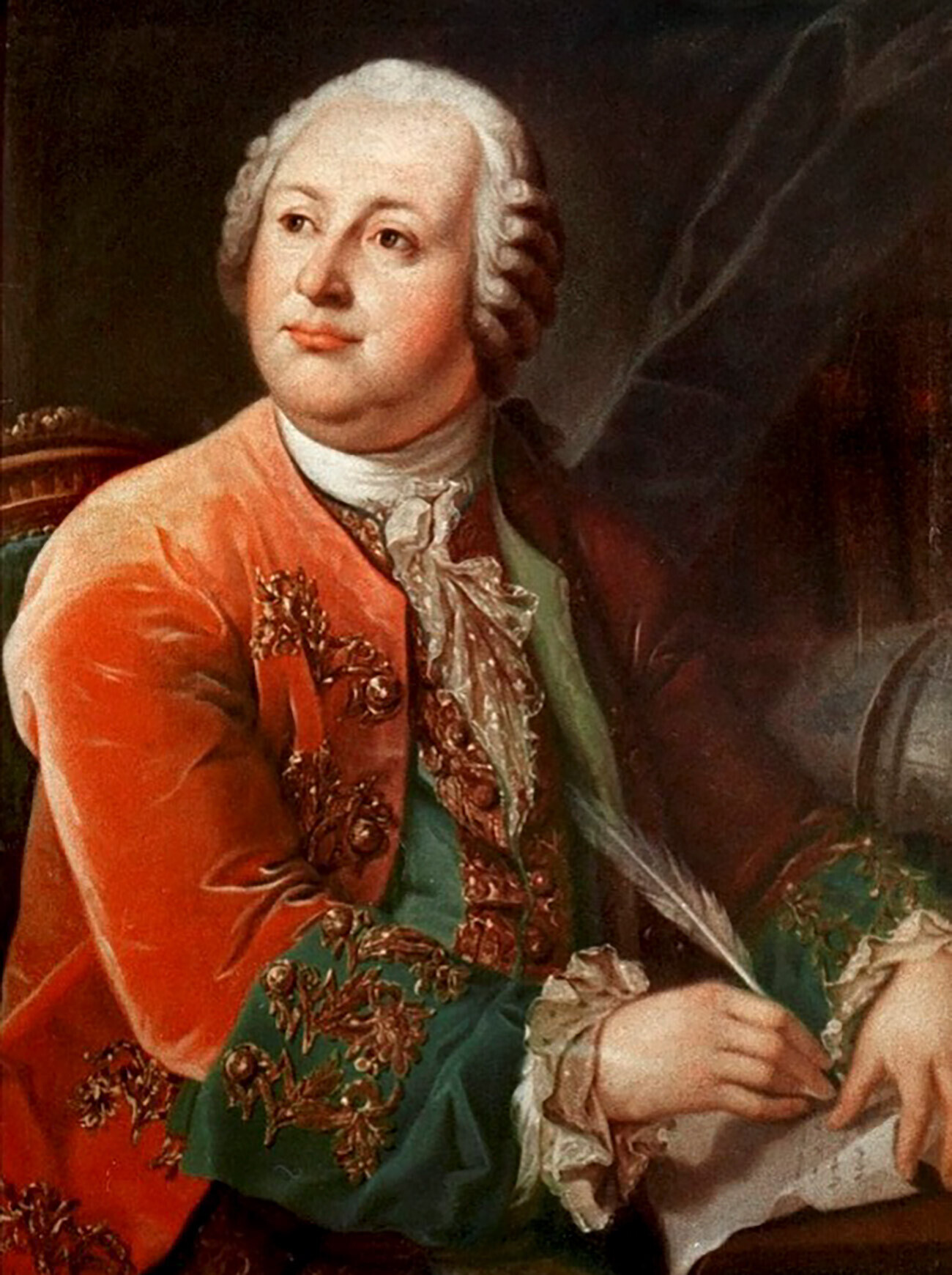 Retrato de Mijaíl Lomonósov.