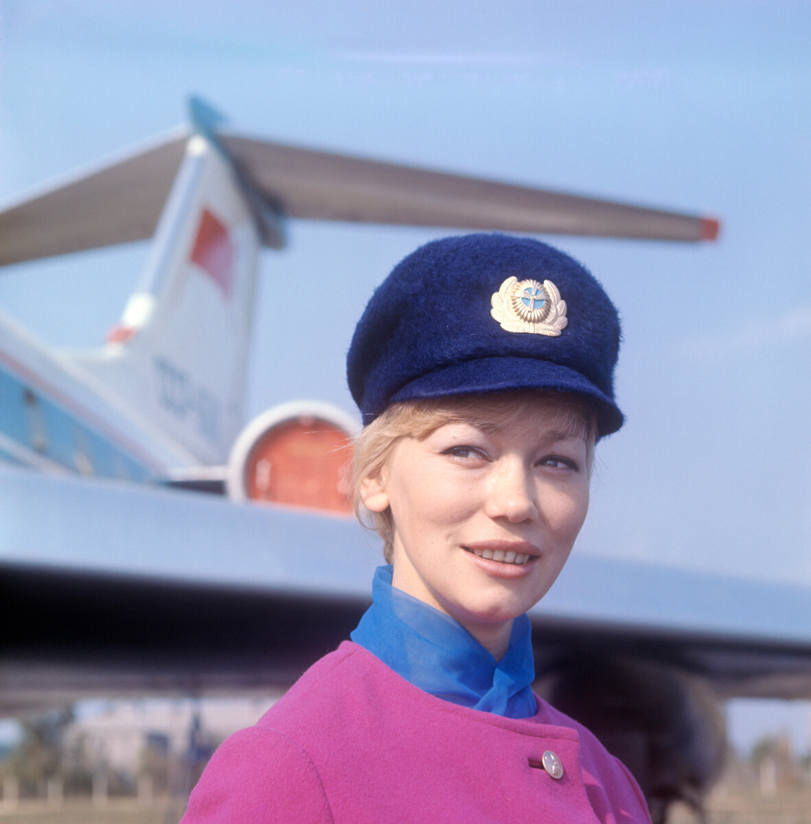 Assistente di volo all’Aeroporto internazionale di Sheremetjevo, Mosca, 1972