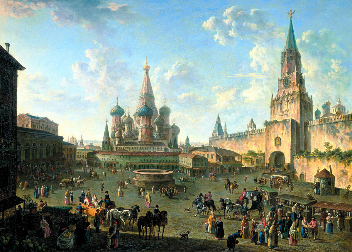 Федор Аксенов. Красная площадь в Москве, 1801