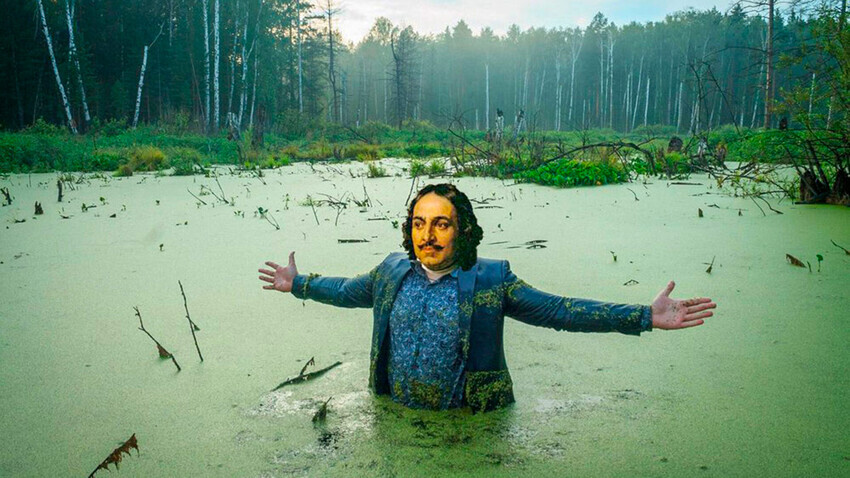 A popular modern meme about Petersburg being built on a swamp