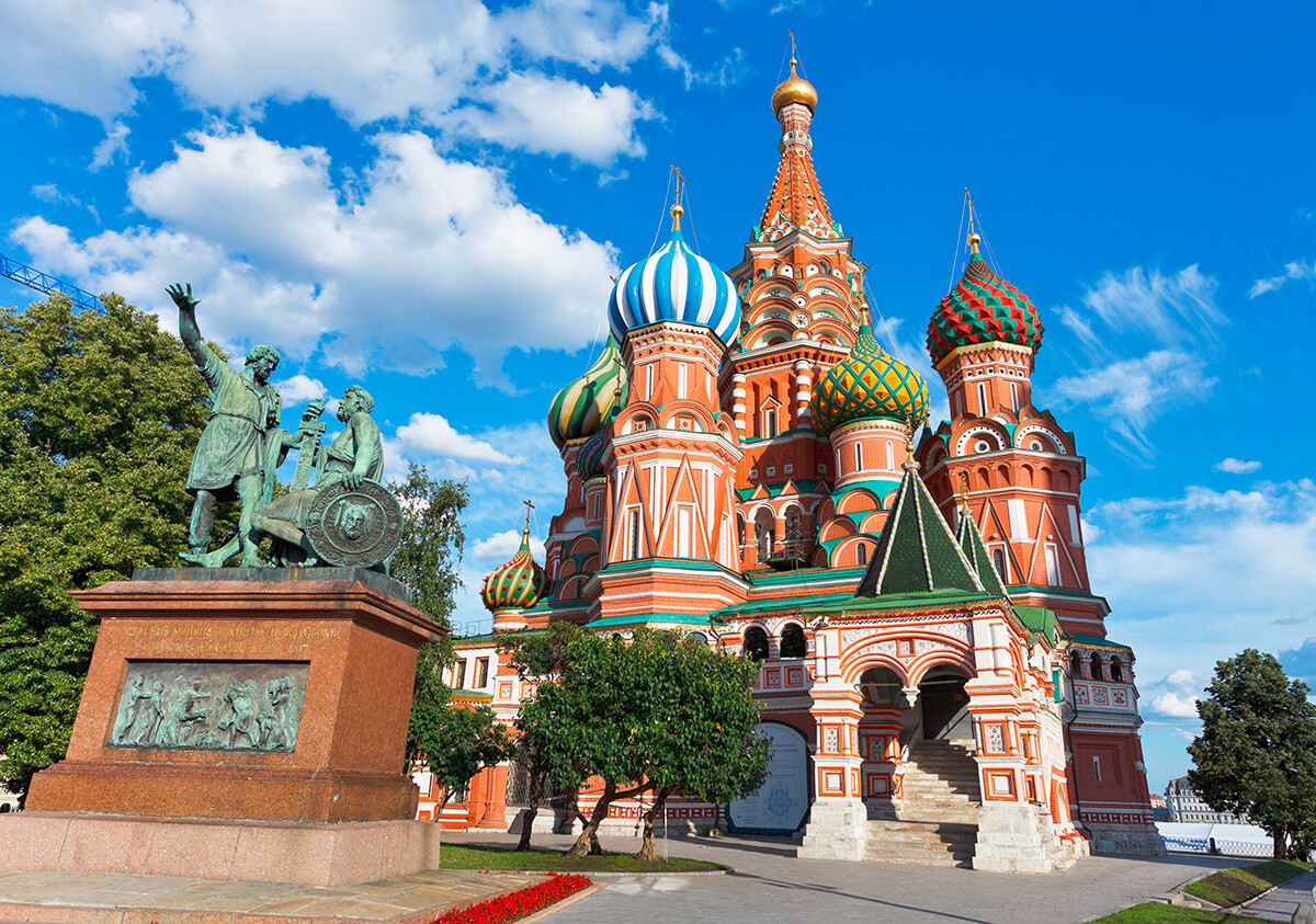 Catedral de San Basilio en Moscú, Rusia.