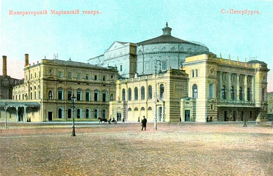 Stavba Marijinskega gledališča v 19. stoletju
