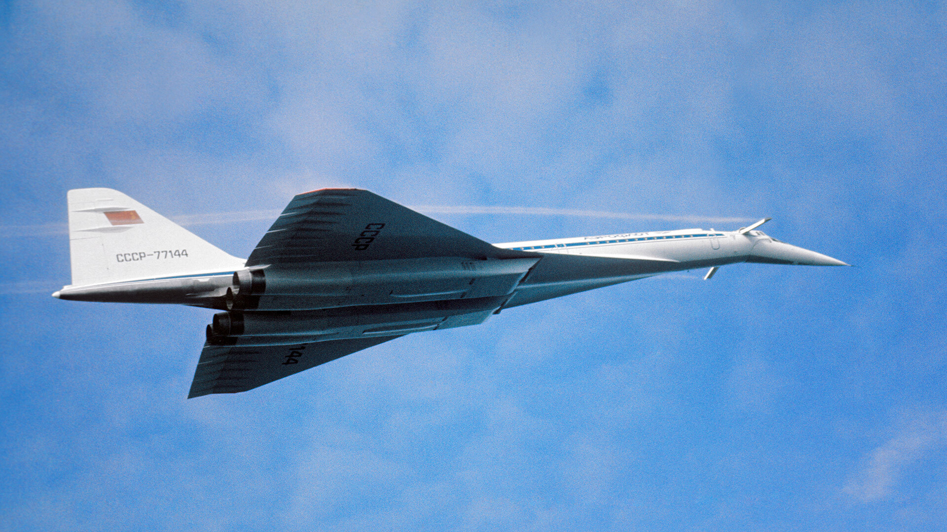 Tu-144 supersonic passenger airliner.