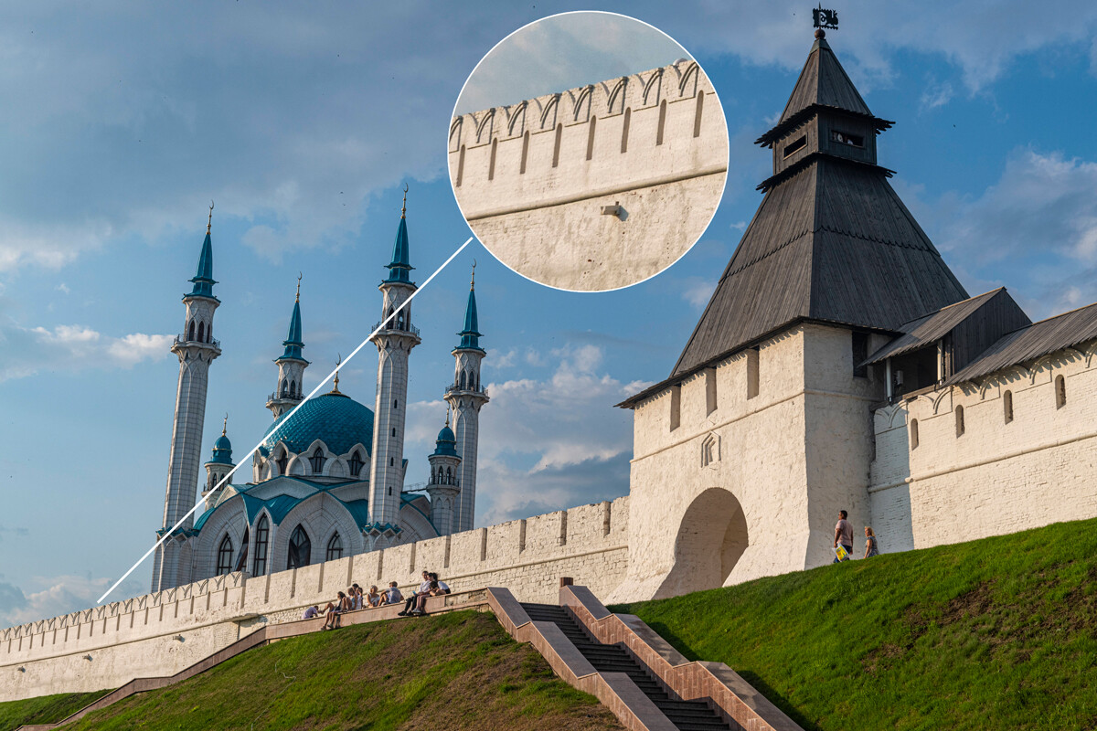 O muro do Kremlin de Kazan, provavelmente construído por Postnik Barma.