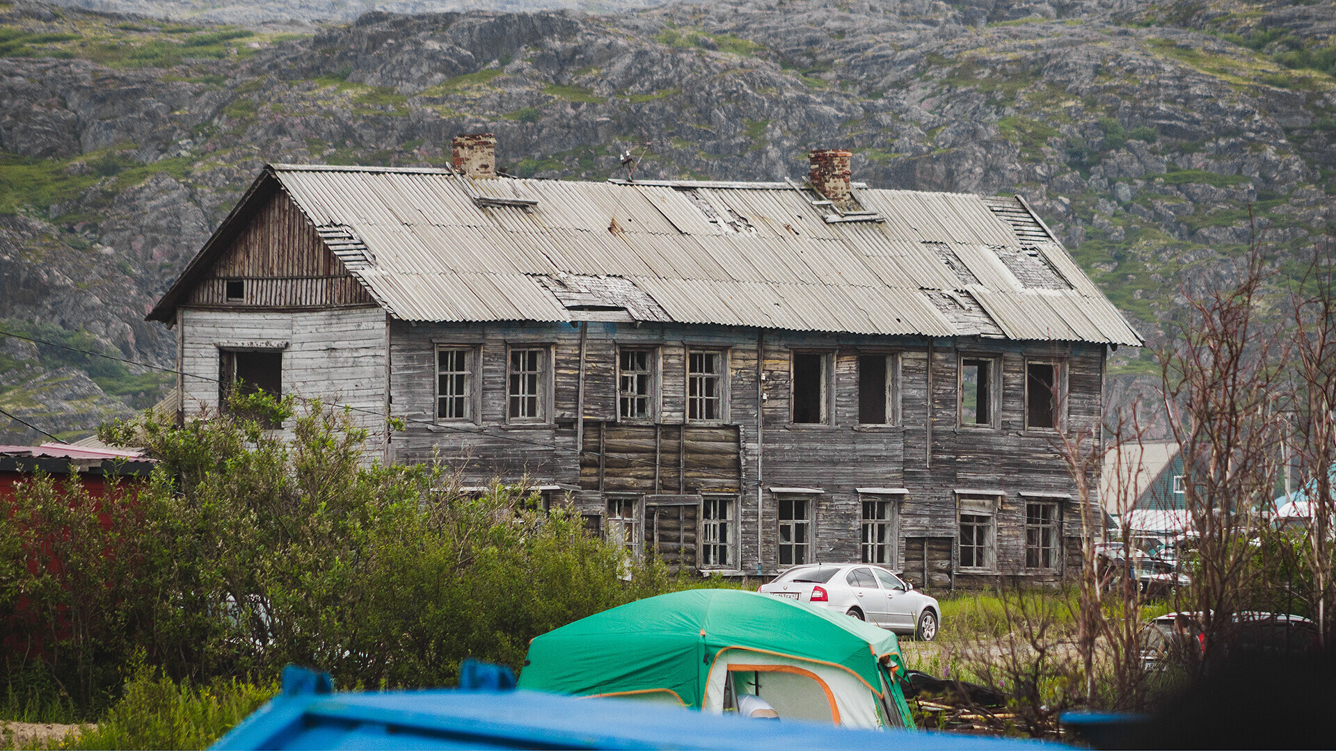 Una casa abandonada.