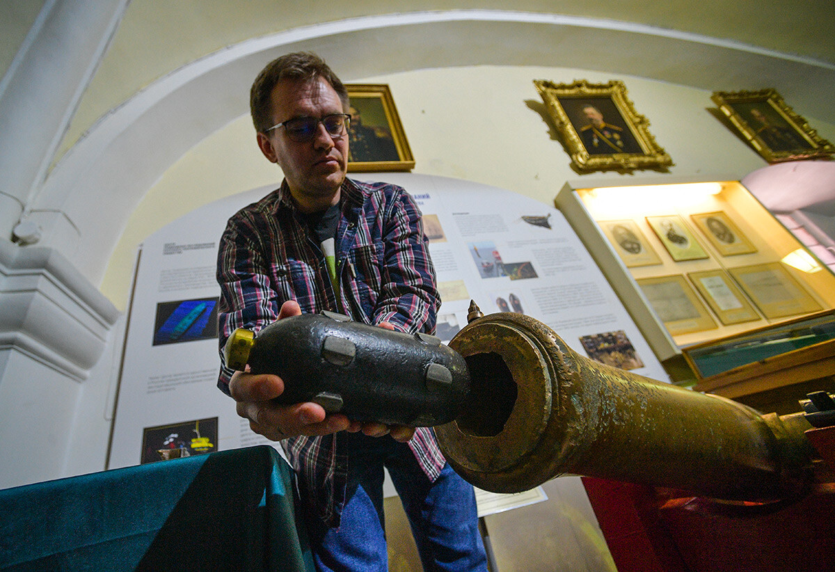 Copper cannon made in 1866