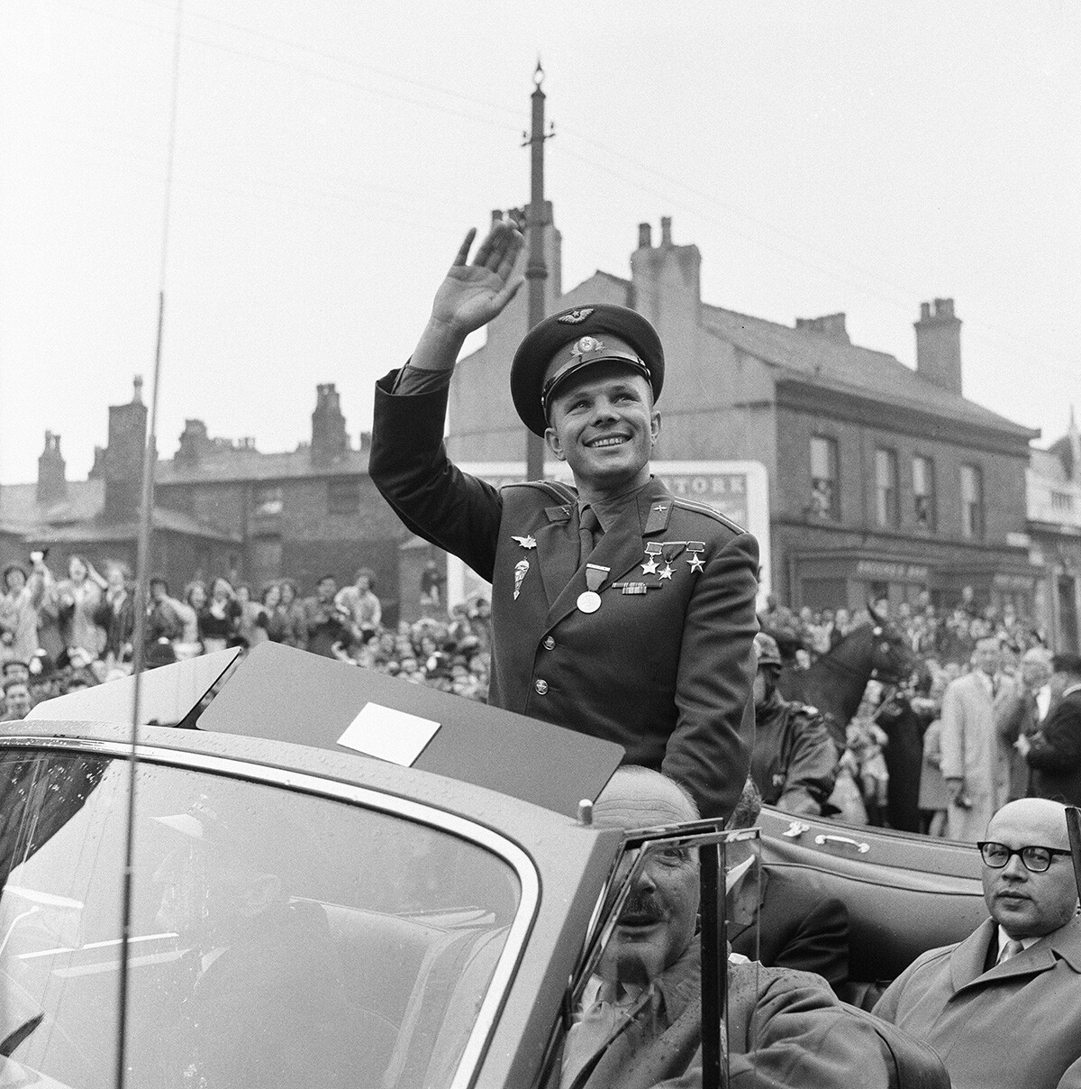 Jurij Gagarinna obisku v Veliki Britaniji 11. julija 1961.