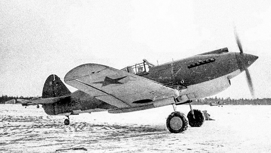 A Soviet 'Warhawk' fighter plane, 1942.