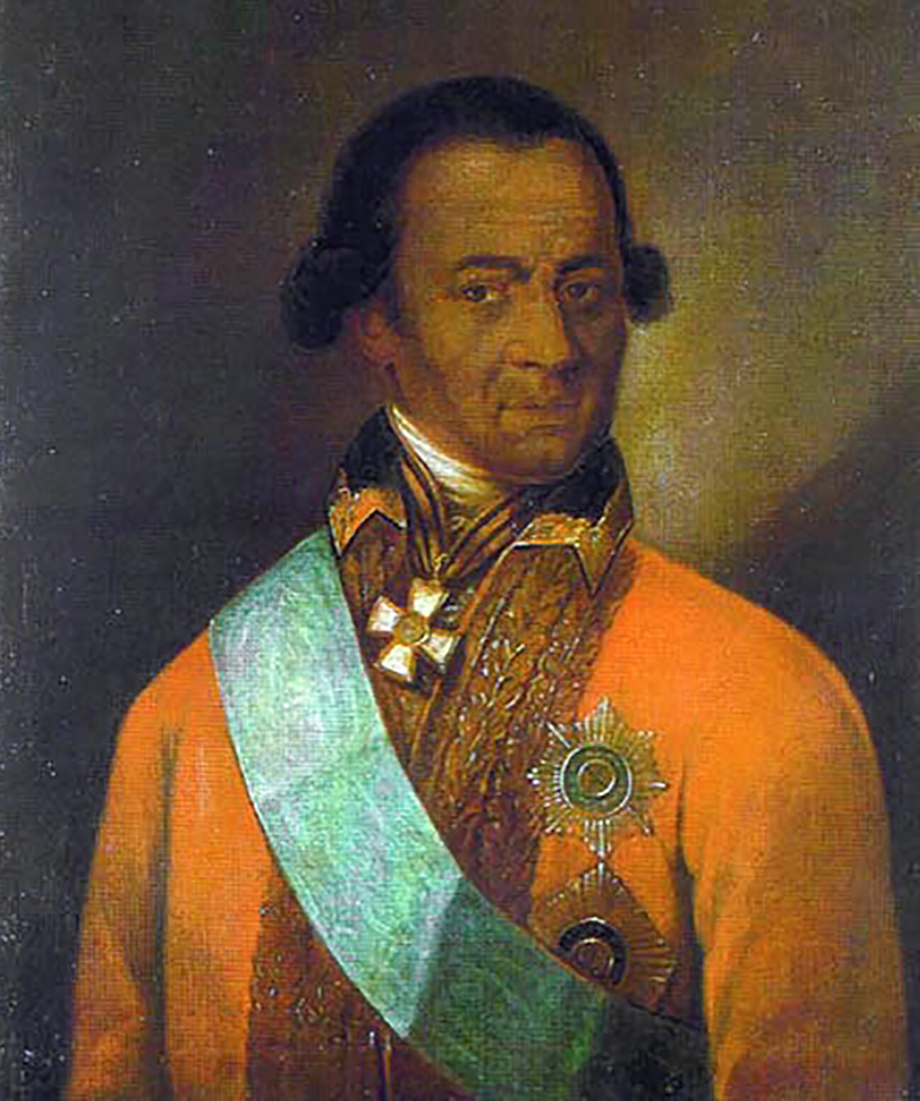 Retrato atribuido por algunos investigadores como retrato de A. P. Hannibal 
