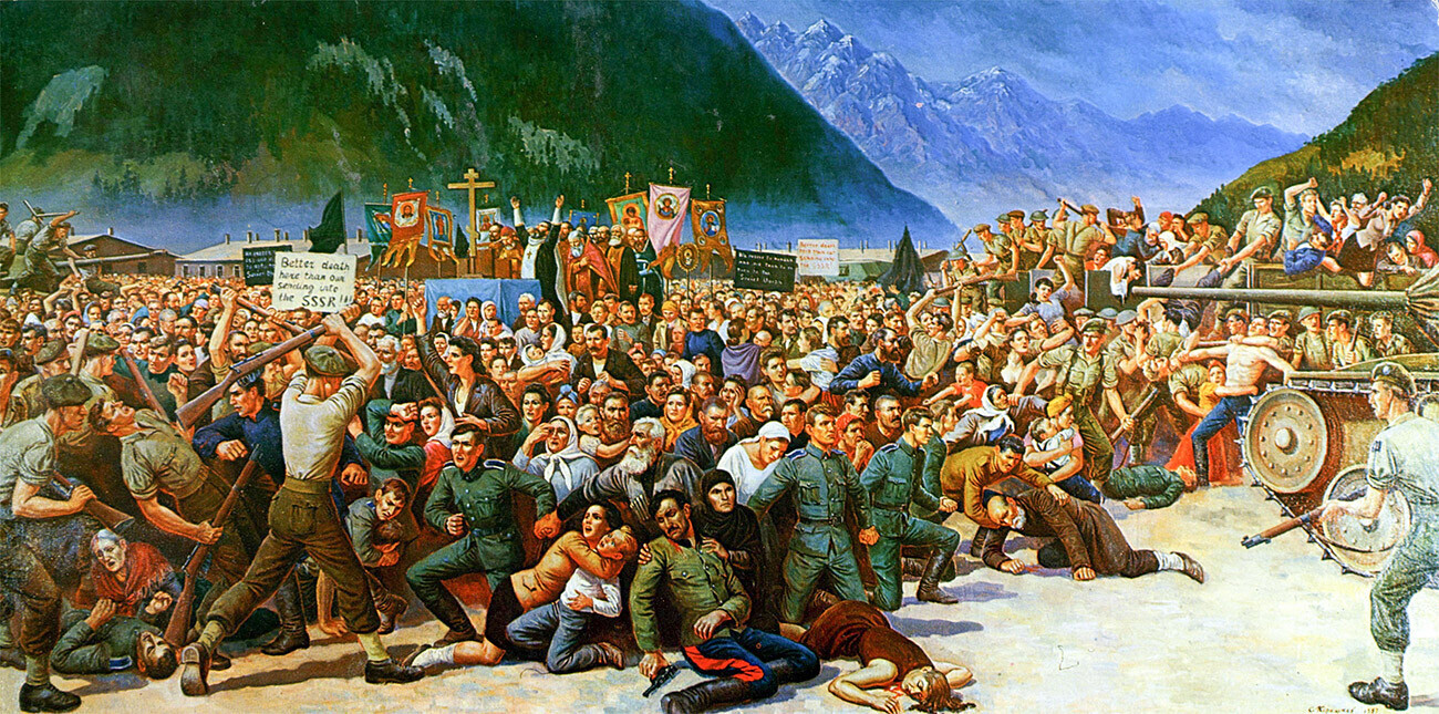 „Der Verrat der Kosaken in Lienz“, 1945.