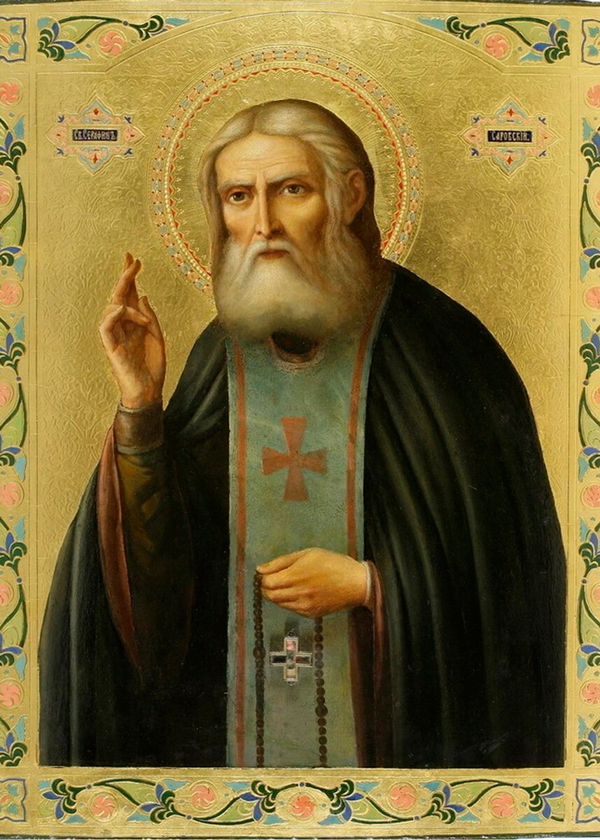 Icona del Santo Serafino di Sarov dei primi del XX secolo