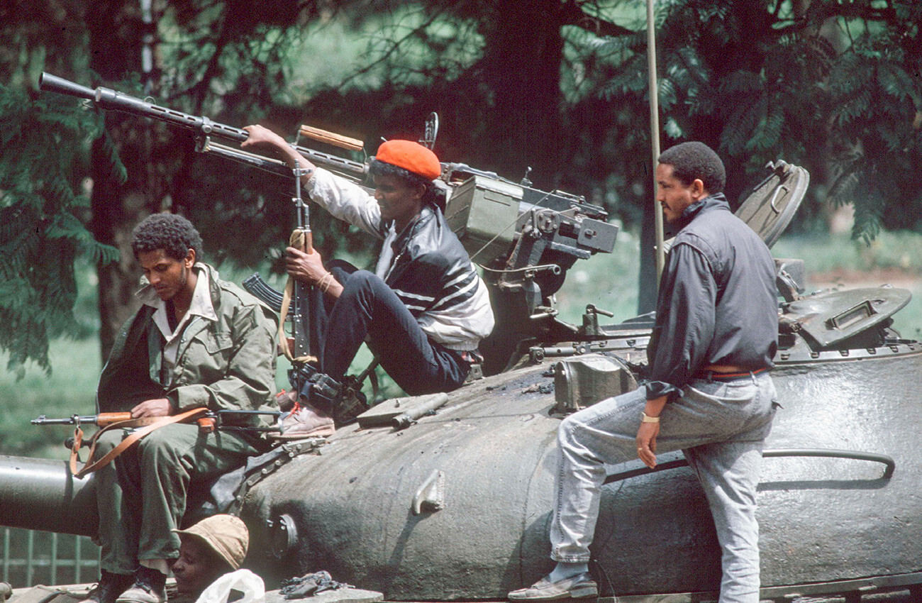 Soldados prosoviéticos etíopes.