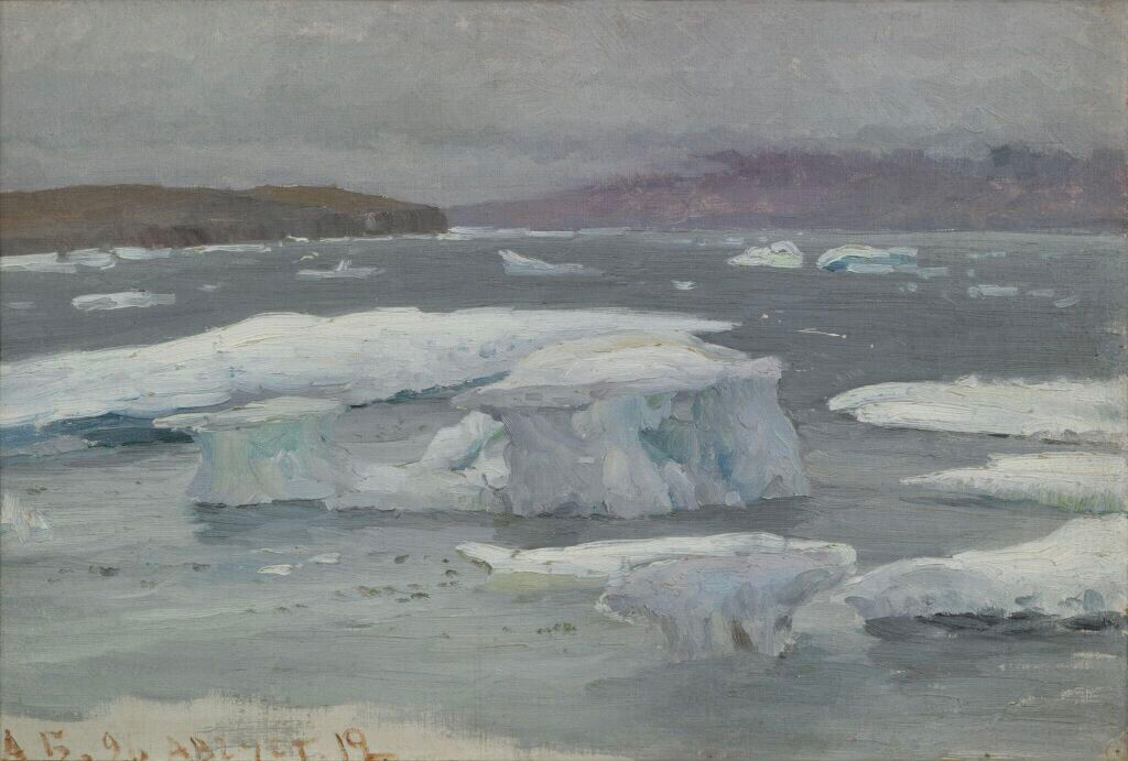Polar ice in Matochlin shar (Novaya Zemlya, Summer). 1896.