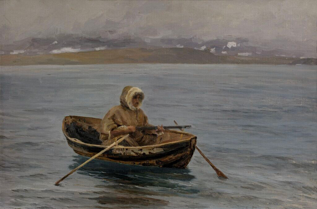 Waiting for a sea beast (From the life of Novaya Zemlya Samoeds). 1896.