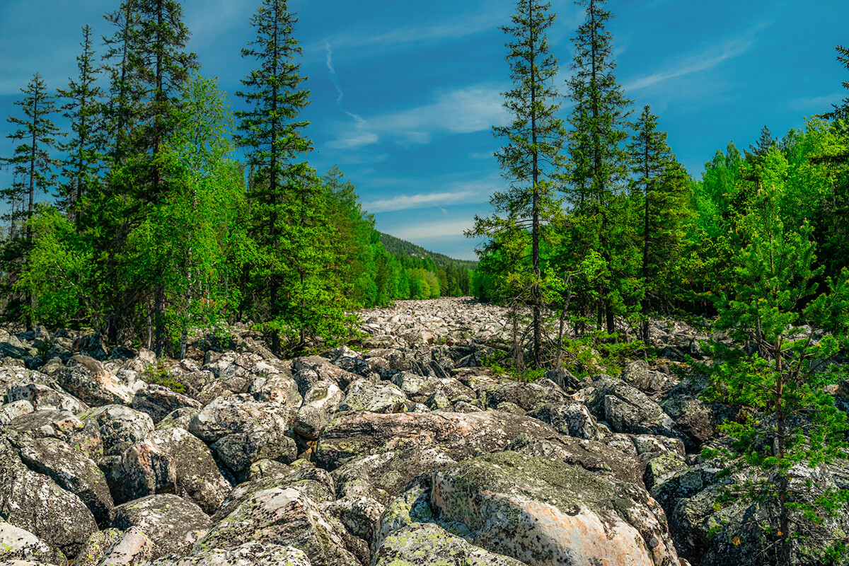 El río de piedra. Parque Nacional de Taganái.