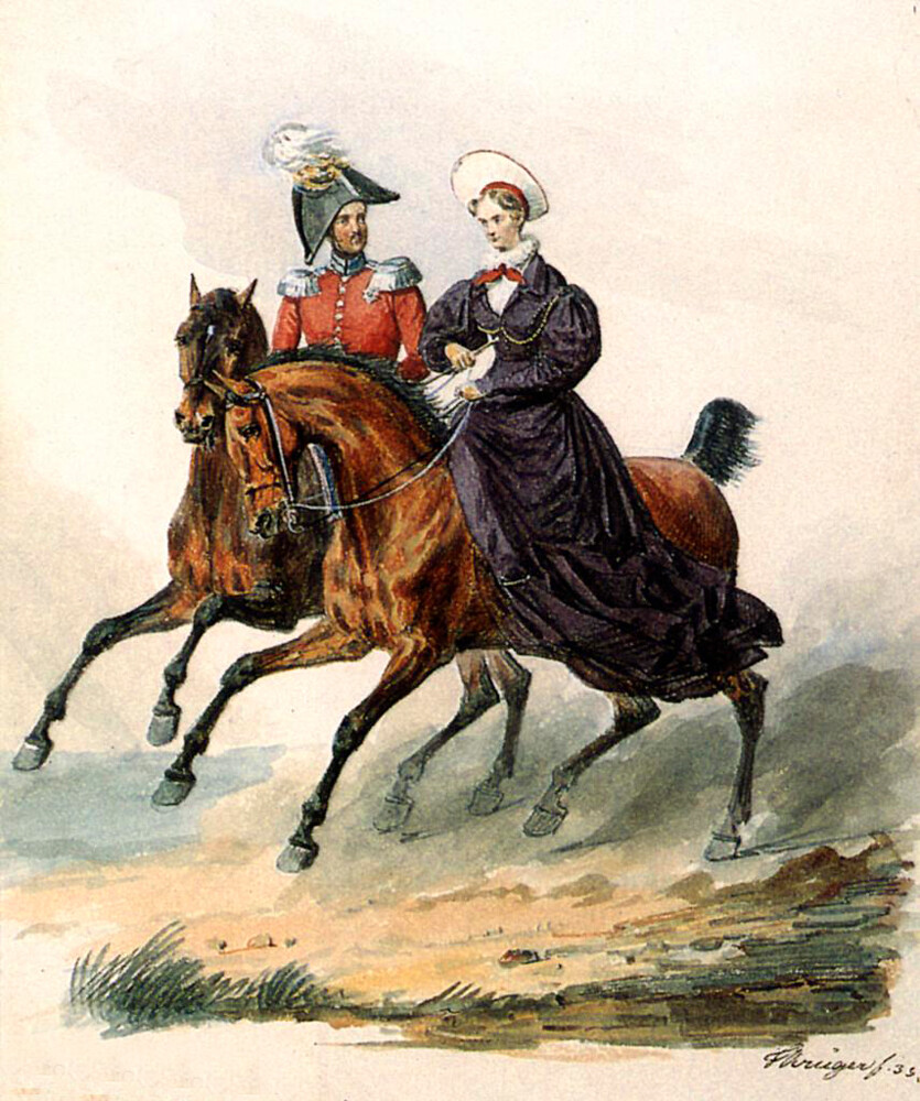 Zar Nikolaus I. und Zarin Alexandra Fjodorowna, 1830er Jahre, Franz Krueger.
