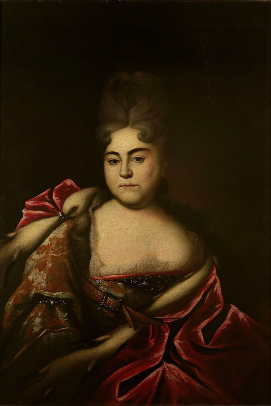 Portrait of Tsarevna Nataliya Alekseevna, Peter the Great's sister, by Ivan Nikitin, circa 1714-1715