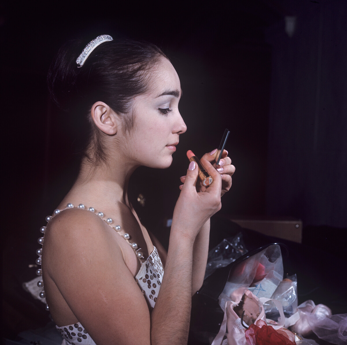 Gusel Apanajewa, Solistin des Staatlichen Choreographischen Konzertensembles der UdSSR „Junges Ballett“, 1970