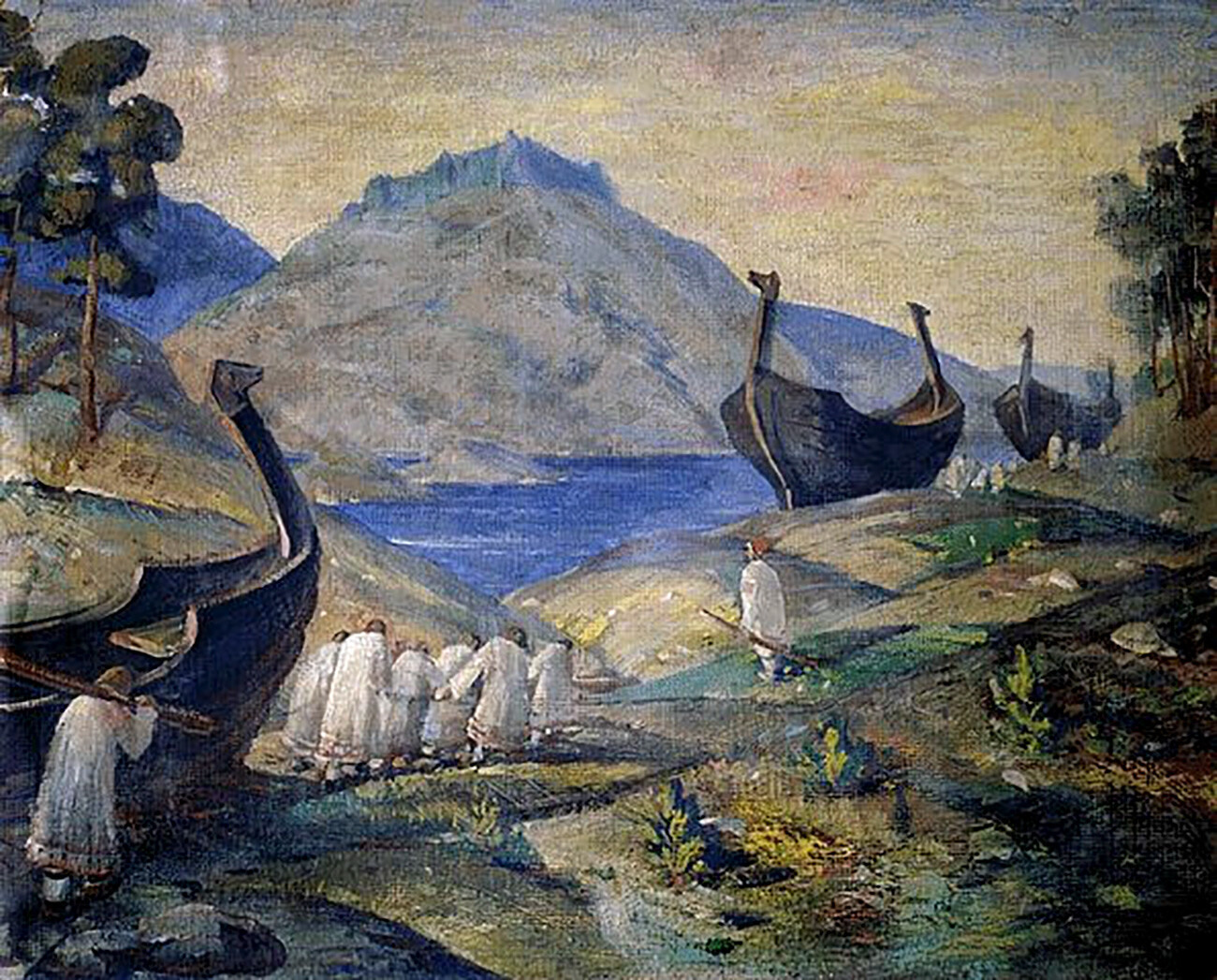 “Trascinamento”, dipinto di Nikolaj Rerikh (1874-1947)