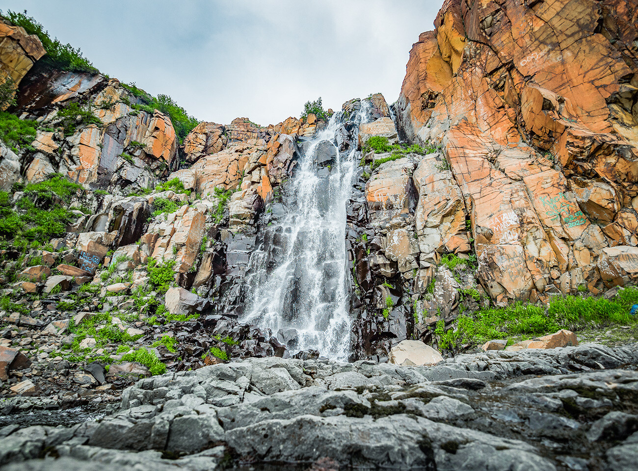 Waterfall at Krasniye Kamni (Red Stones).