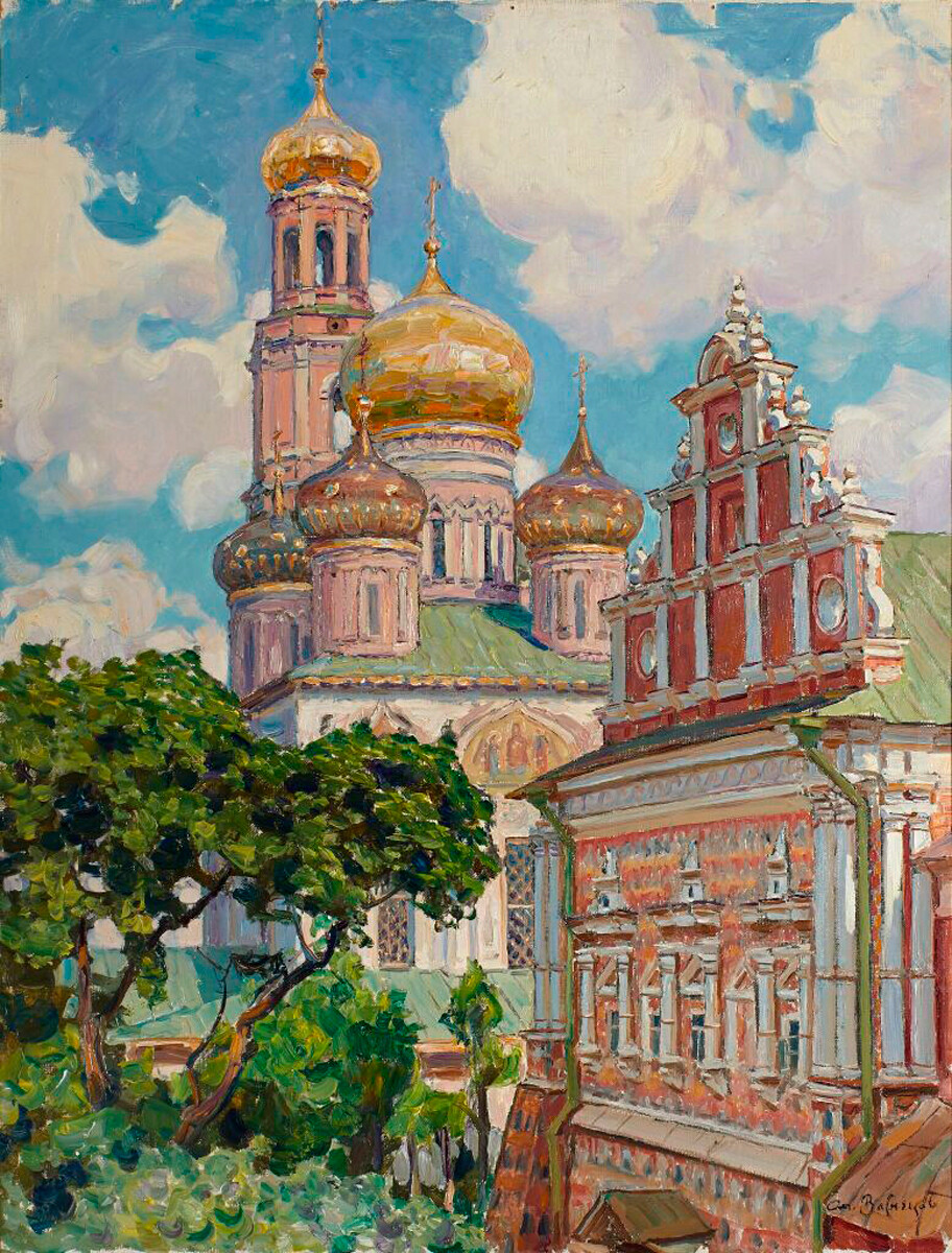 Apollinaire Vasnetsov. Nuages et dômes dorés. Monastère Simonov, années 1920