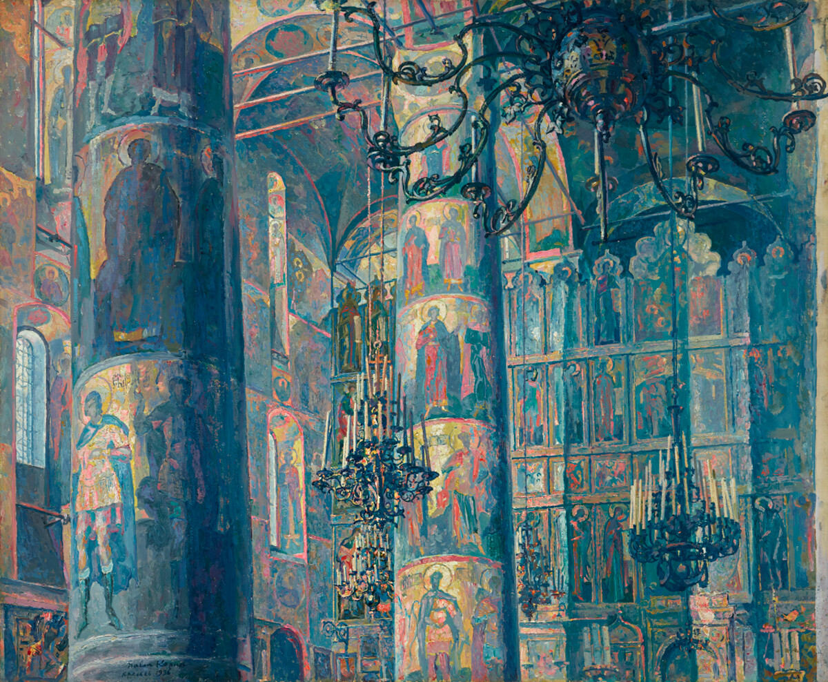 Pavel Korine. Intérieurs de la cathédrale de la Dormition de Moscou, 1936