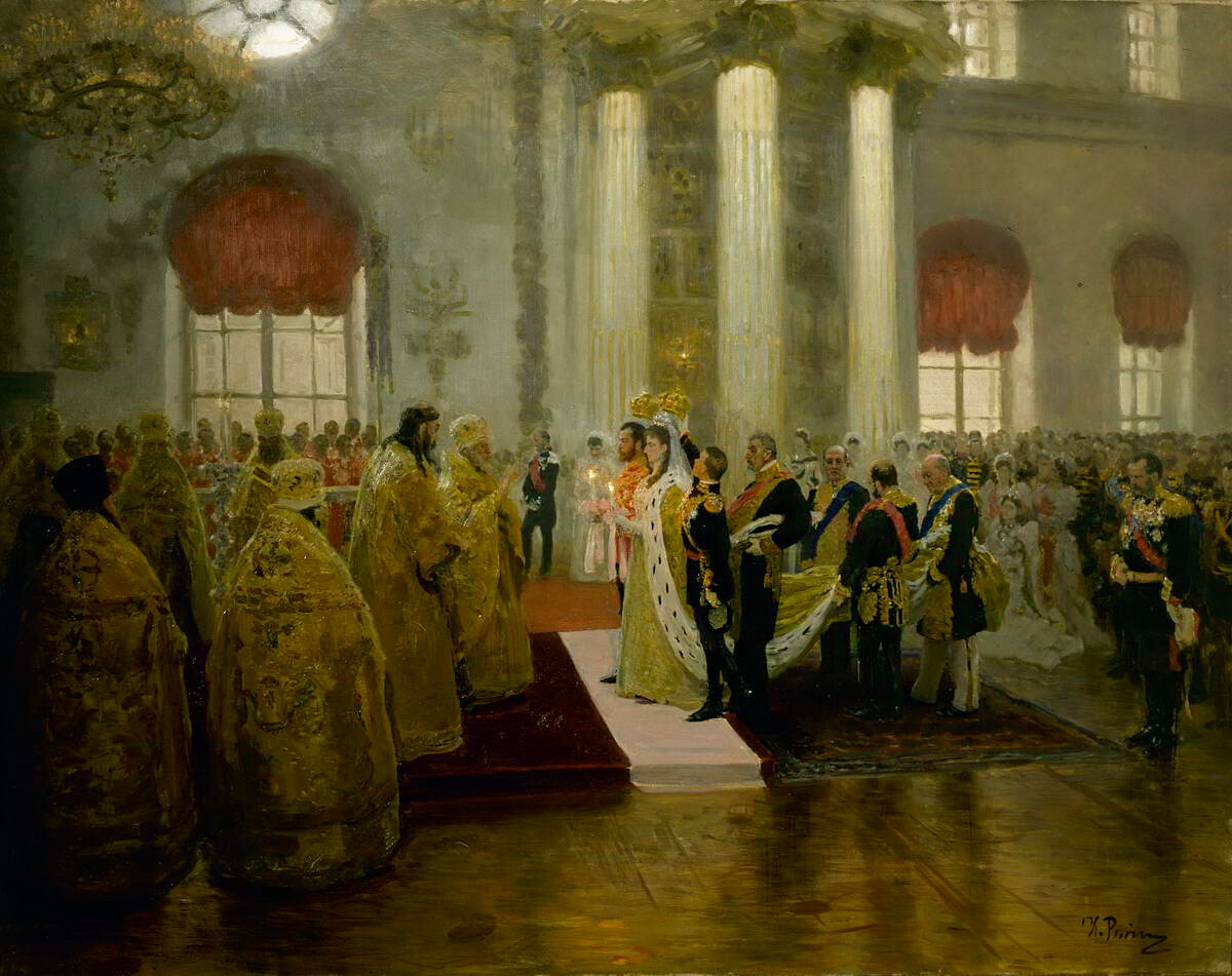 Ilia Répine. Mariage de Nicolas II et de la grande-duchesse Alexandra Feodorovna, 1894