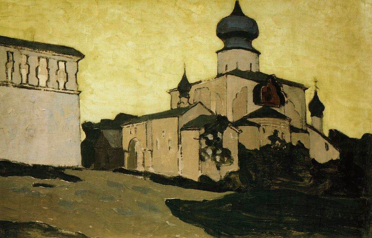 Nicolas Roerich. Église de l’Assomption-du-Bac à Pskov, années 1900