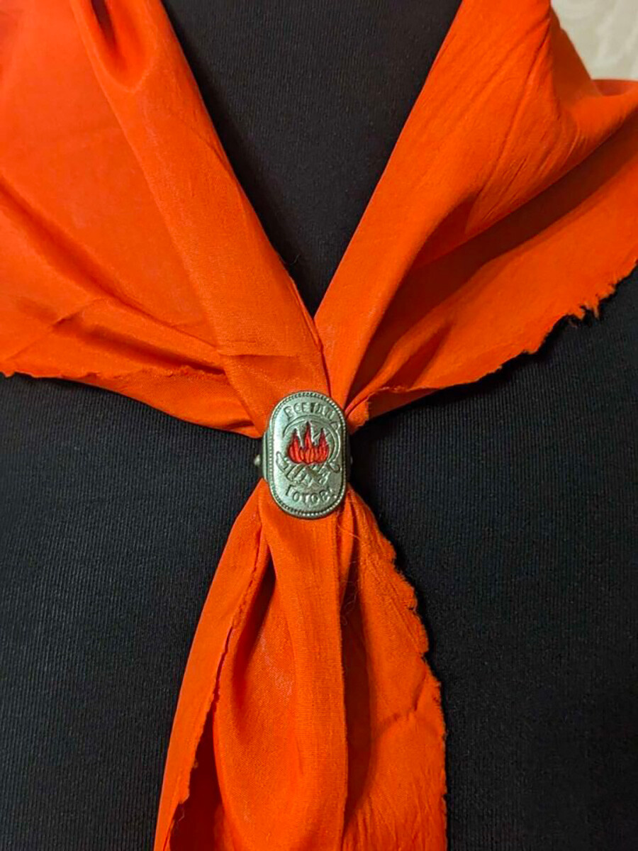 A ragged Pioneer necktie