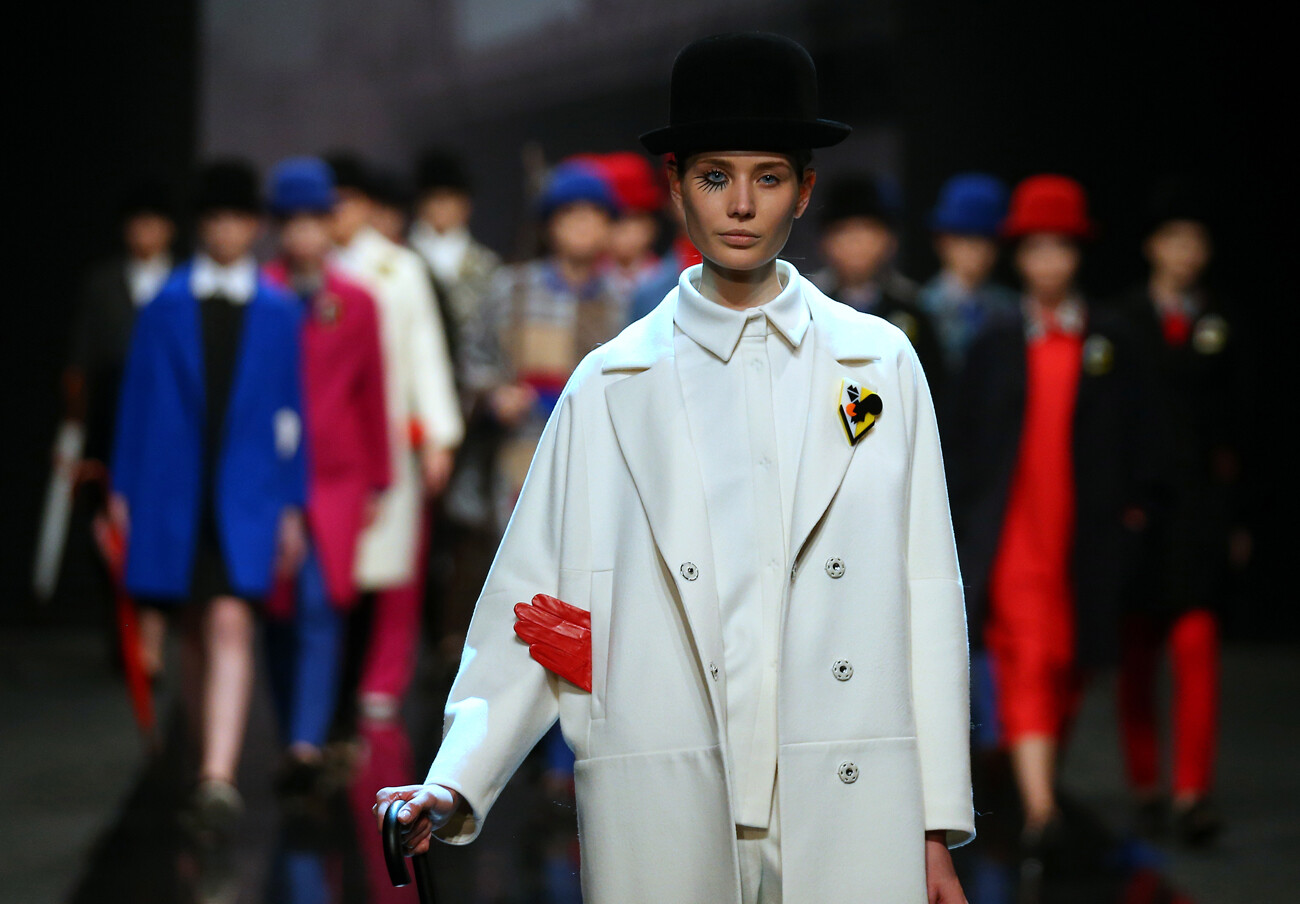 Victoria Andreyanova collection at the Moscow Fashion Week's catwalk, 2015