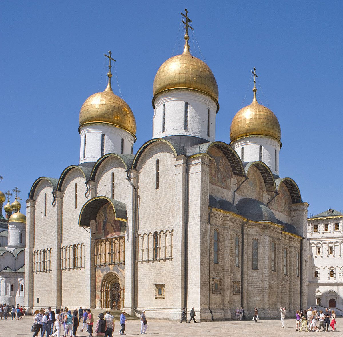 Kremlin de Moscou. Cathédrale de la Dormition, vue sud-est.