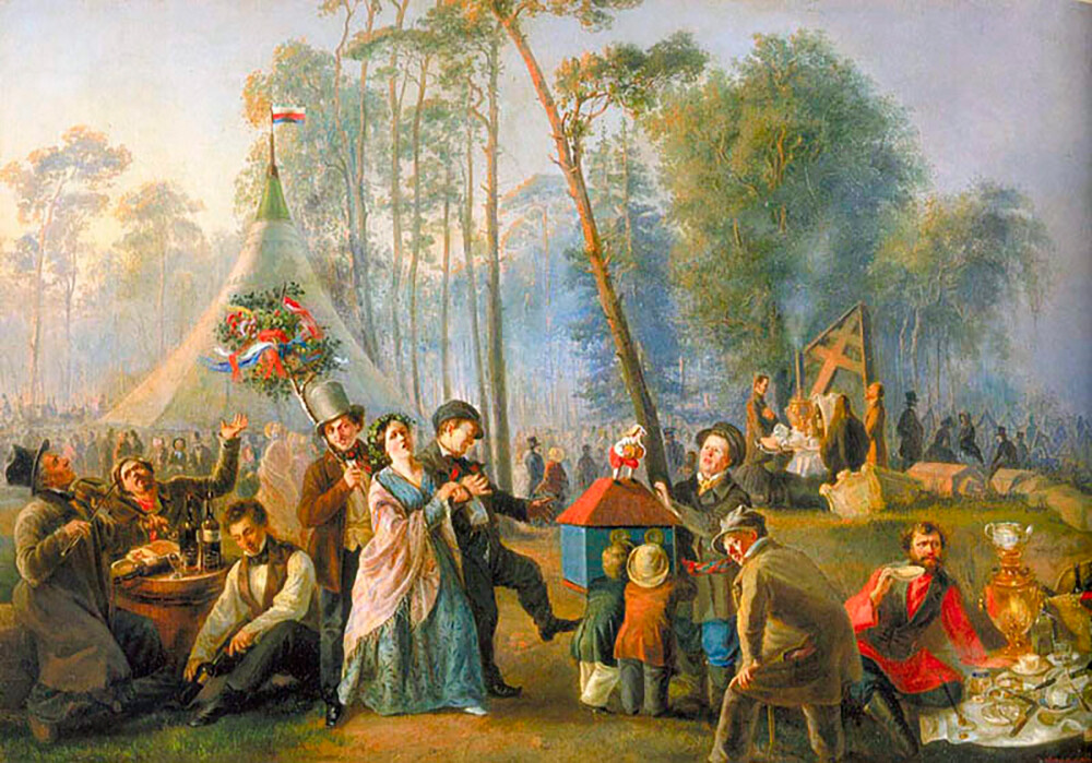  Festivités à Marina Rochtcha, 1852, V. G. Astrakhov