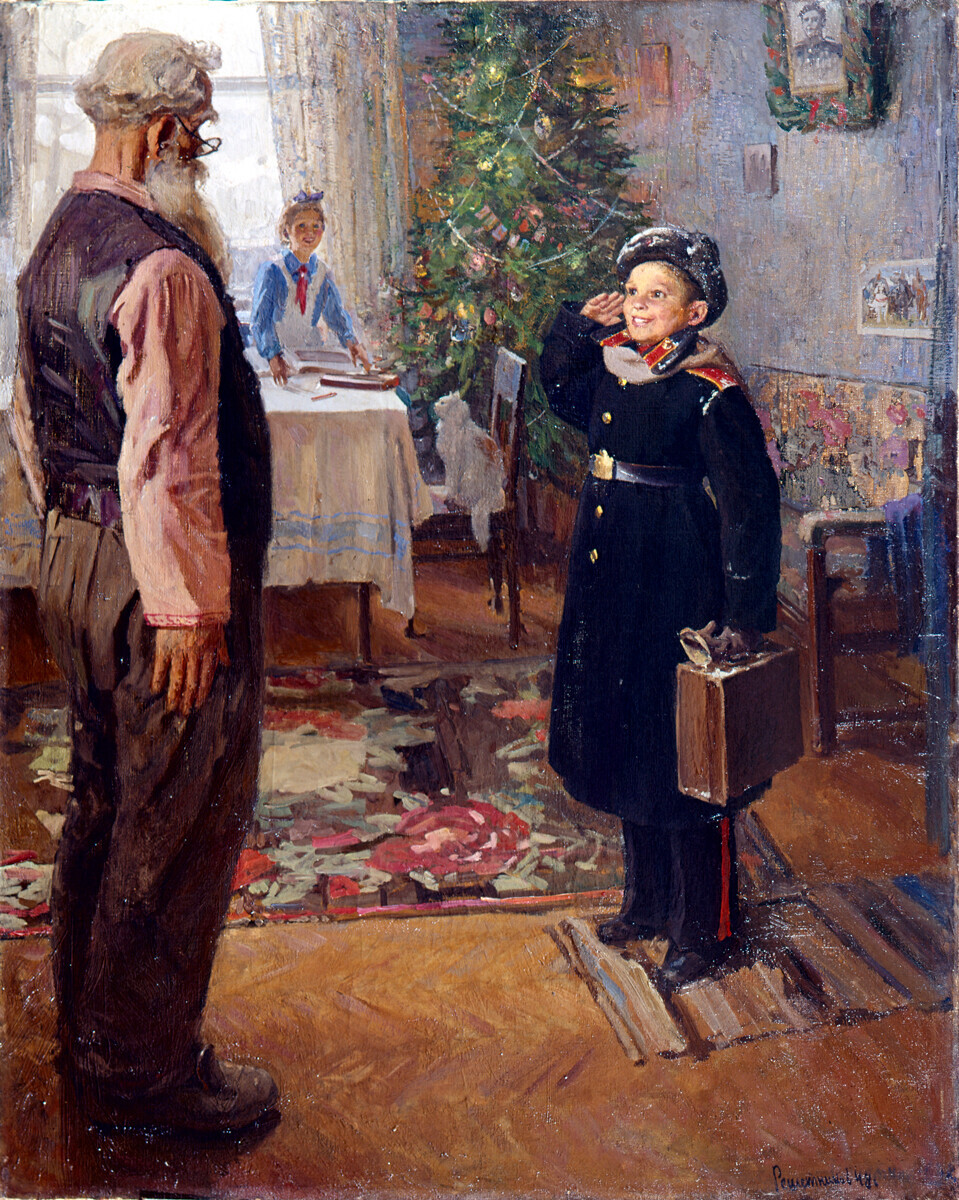 Fyodor Reshetnikov. Tiba saat Liburan, 1948