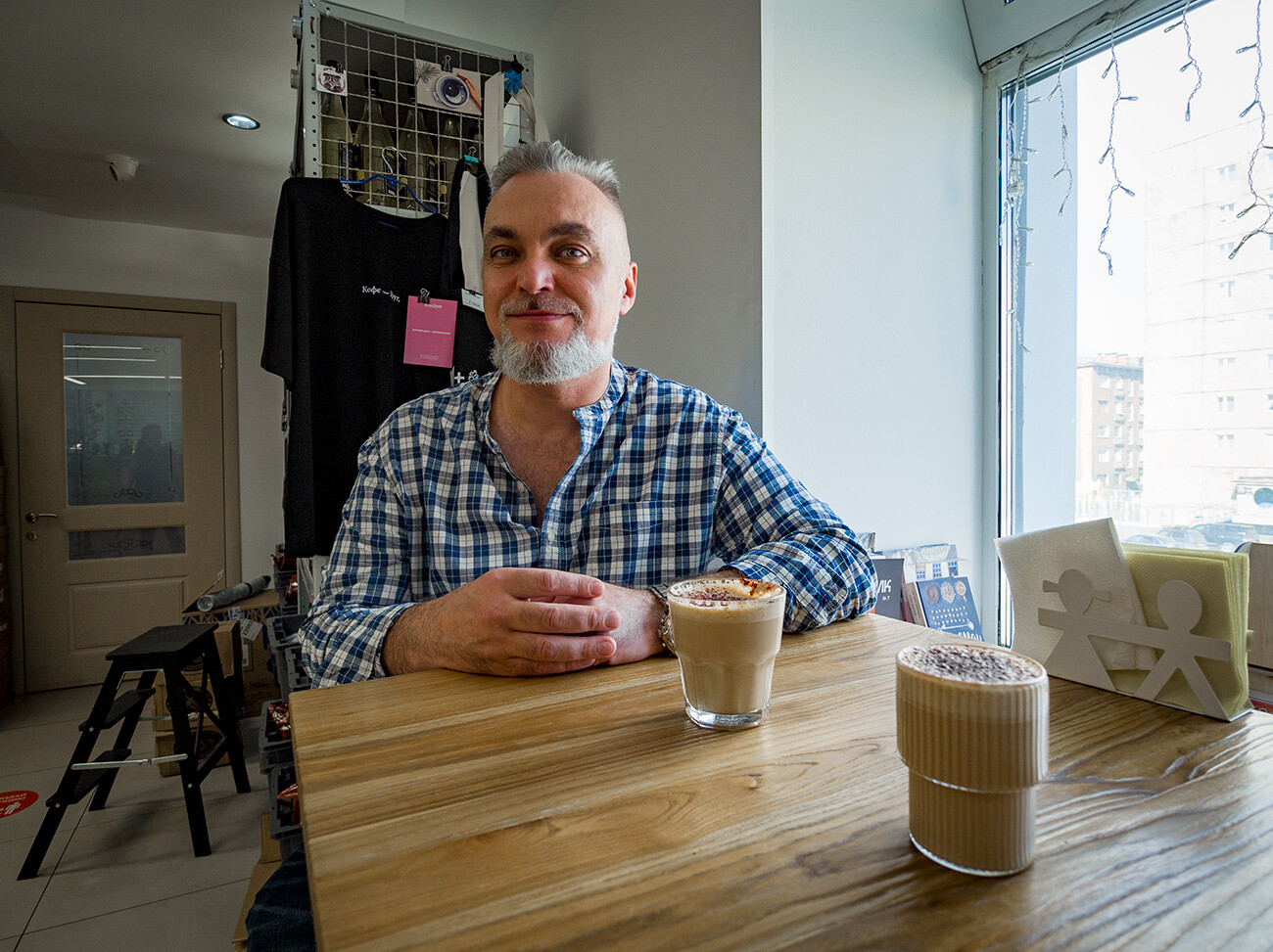 Sergei Serbin, founder of the Drug ('Friend') cafe. Chief expert of coffee in Norilsk.