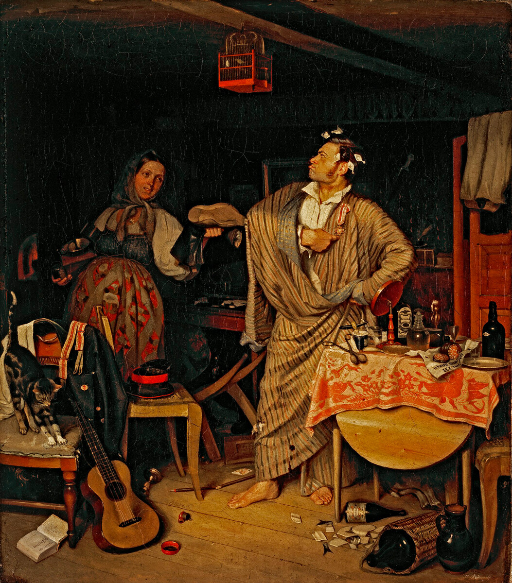 Cavalier Fresco, 1846, Pavel Fedotov