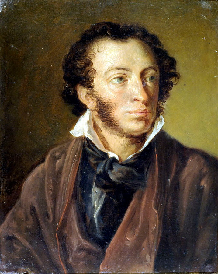 Портрет А. С. Пушкина, скица, 1827, Василиј Тропињин.