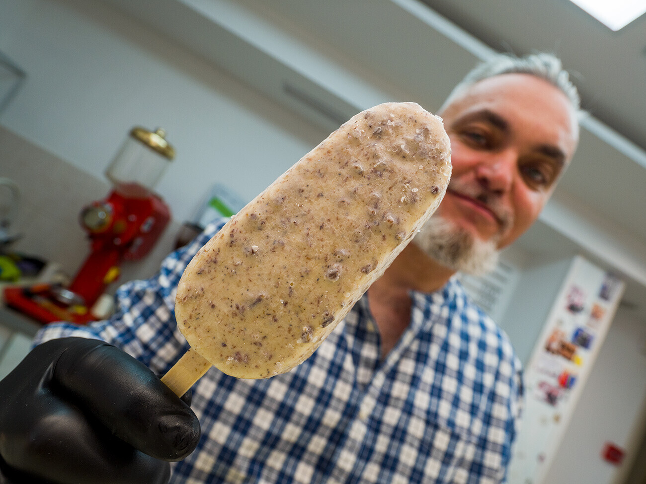 In questo gelato non ci sono pezzetti di cacao ma di carne di renna essiccata