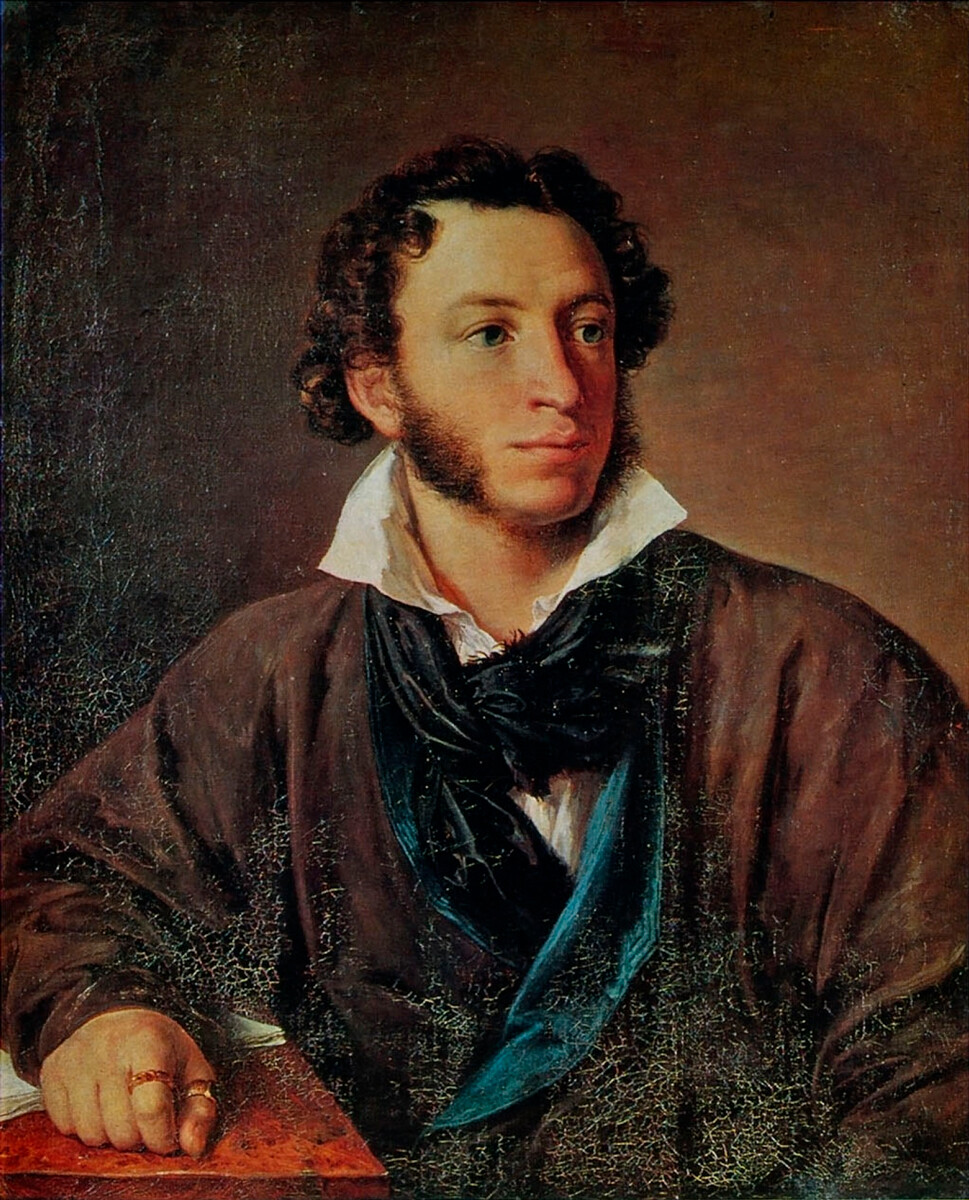 “Ritratto di A. S. Pushkin”, dipinto del 1827 di Vasilij Tropinin (1776-1857)