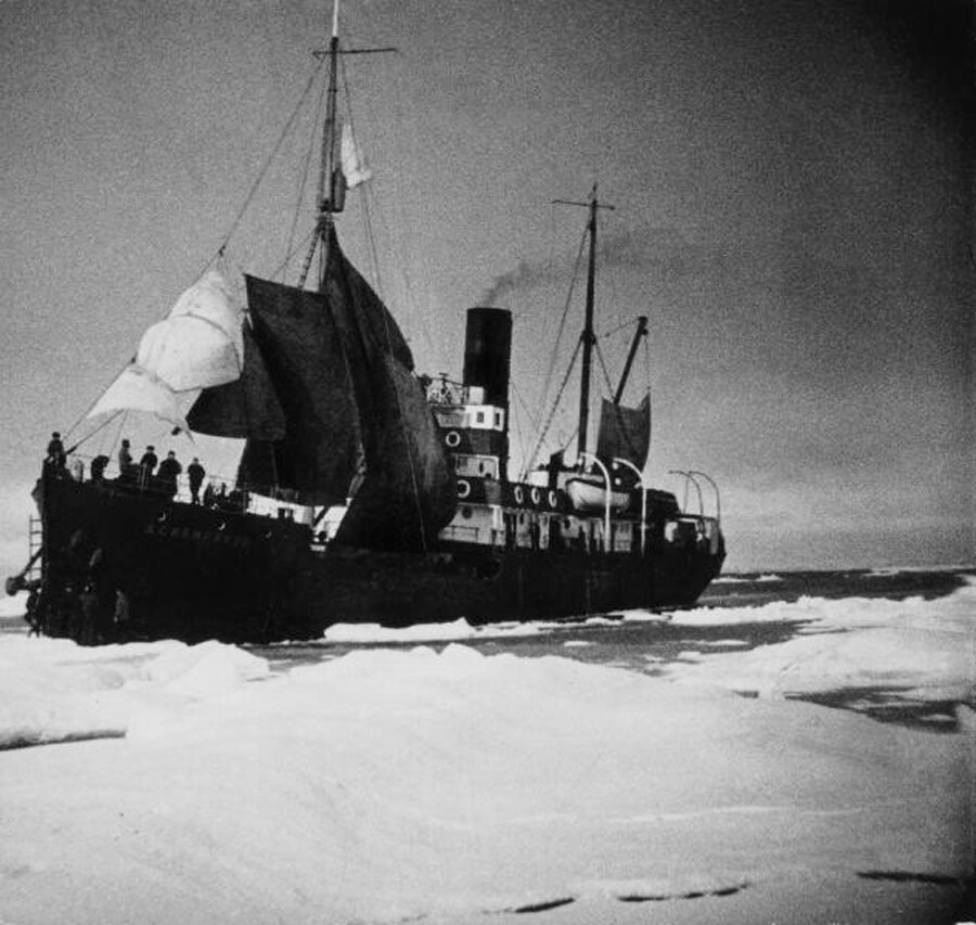 The icebreaker ‘Alexander Sibiryakov’, 1933.