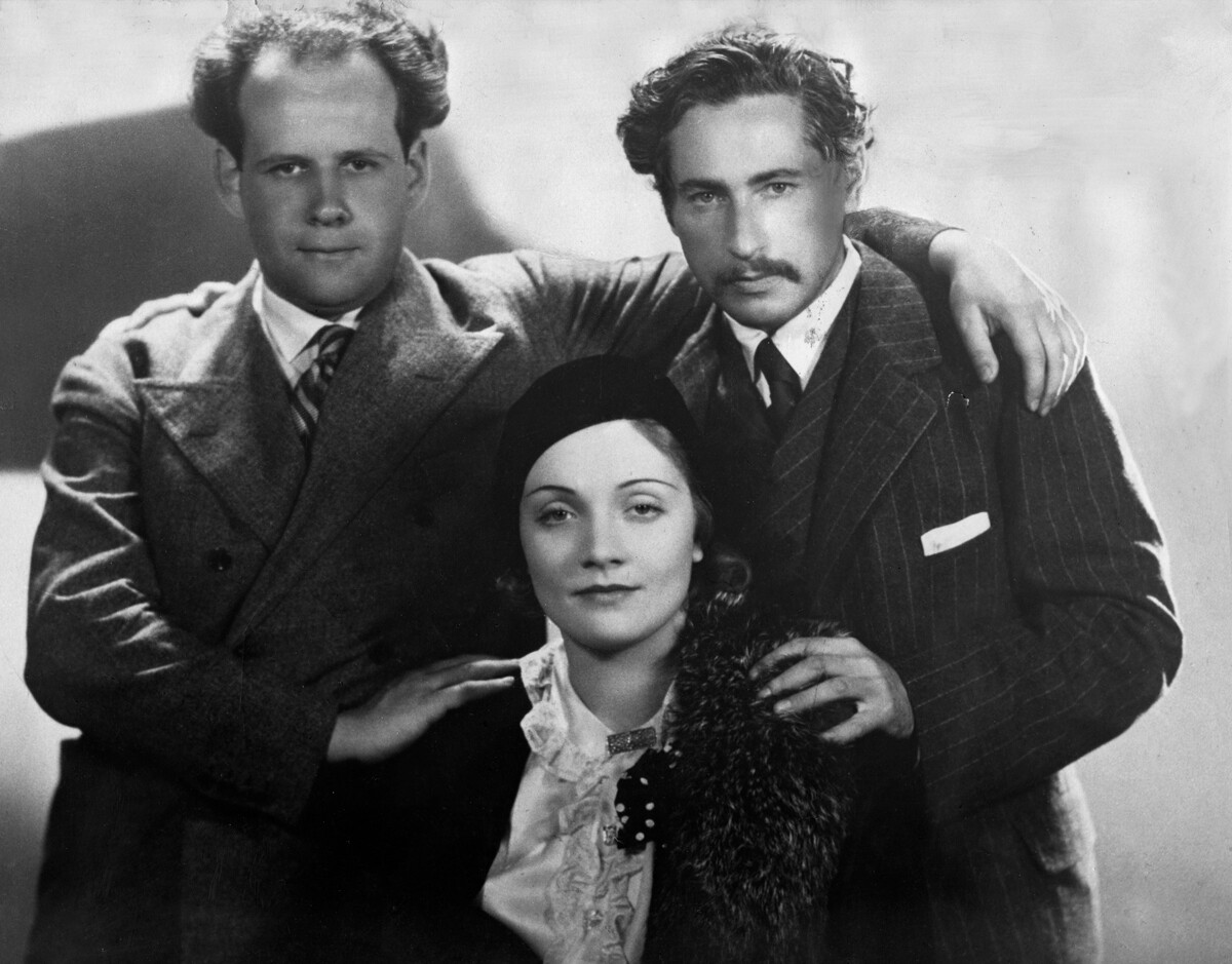 Sergei Eisenstein, Josef von Sternberg and Marlene Dietrich
